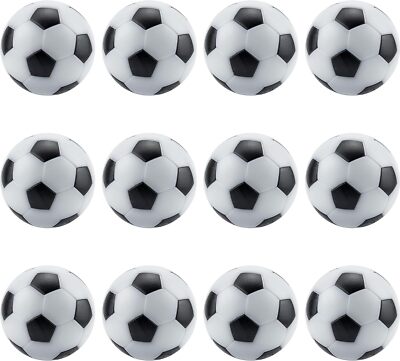 IFAMIO Set of 12 Foosball Balls Soccer Replacement Mini Black & White 
