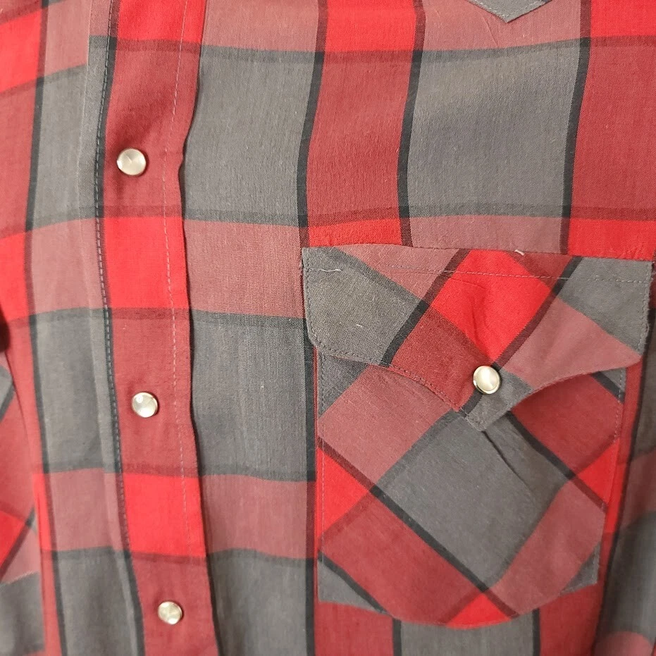 Vintage Panhandle Slim Western Shirt Mens Size XL 90s Pearl Snap Made In USA - Image 3 of 4