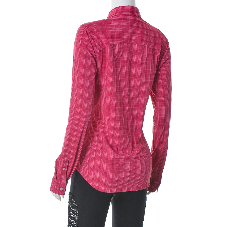 Jack Wolfskin Women Shirt Small S Pink Magenta Plaid Long Sleeve Button Up - Image 3 of 4