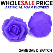 Large 6CM Artificial Flowers Foam Rose Heads Wedding Party Decoration Bouquet UK