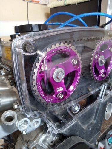 JDM RACING Clear TIMING BELT Cover For TOYOTA AE86 Corrolla MR2 MK1 4AGE 16V - Picture 1 of 3