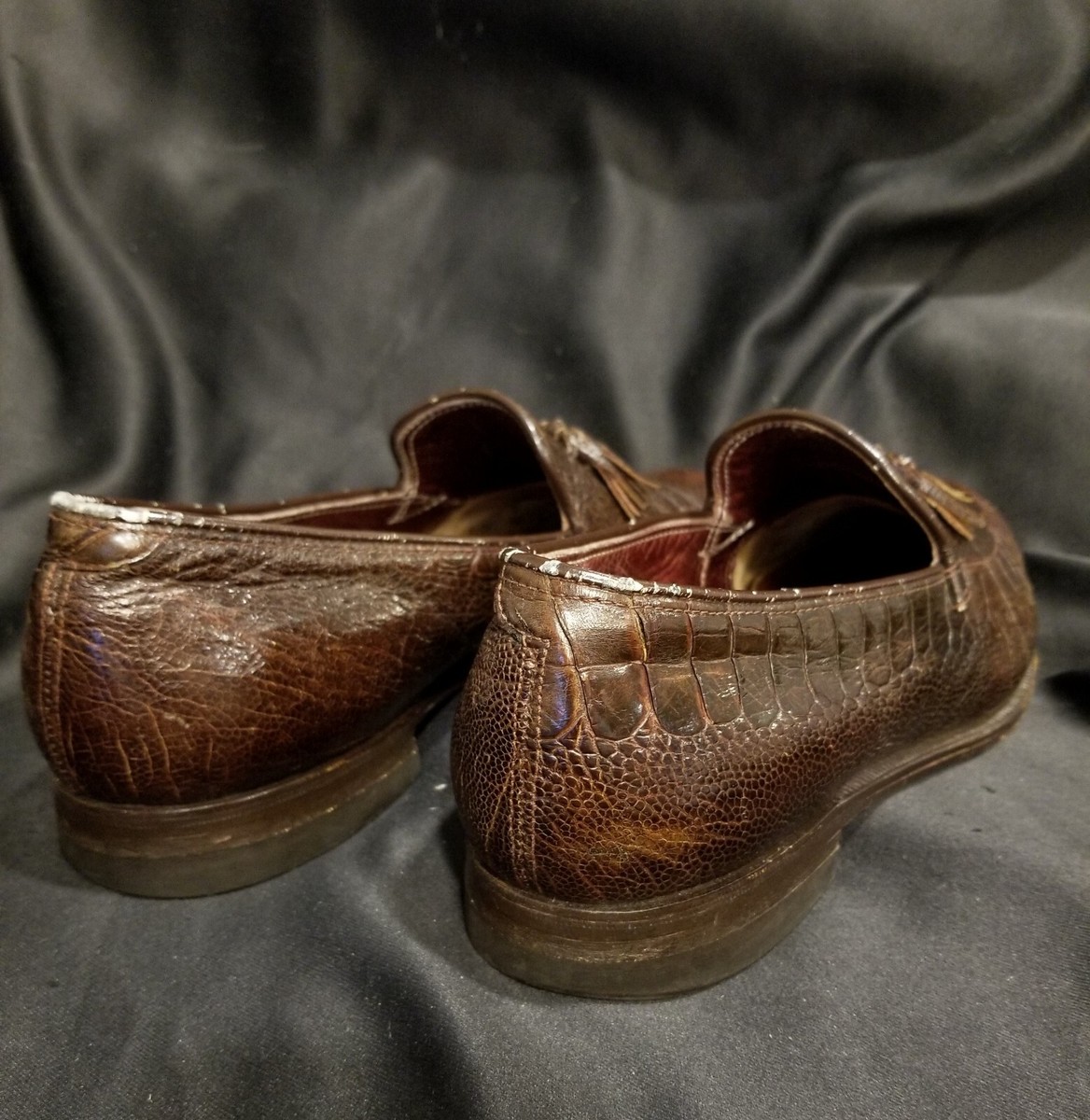 1980s LEE KEE Exotic Mens Shoes 10.5 Split Toe Tassel  display picture 3