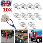 10 Pcs D Ring Tie Down Load Anchor Point Van Trailer Mounting Plate Lashing Hook