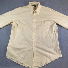 Christian Dior Monsieur Long Sleeve Button Shirt Mens 17-35 Dark Yellow