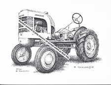 John Deere Model LA Tractor, Styled ~ Pen & Ink Print