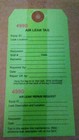Air Leak Repair Request Tag; 5-3/4 x 3 In; Green; Pre-Wired; 50PK - NEW — photo 2