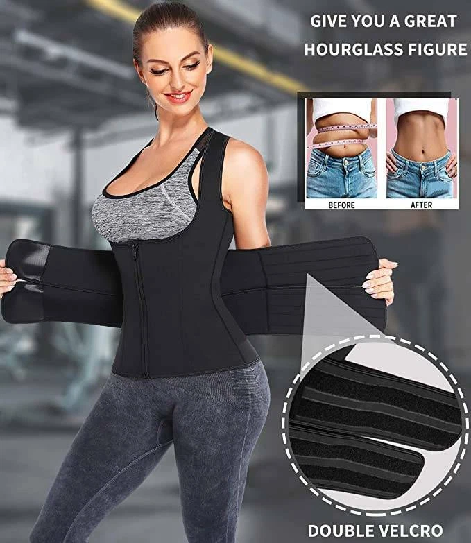 Mujeres Neopreno Caliente Chaleco Modelador Gimnasio Sauna Sudor Cinturón Térmico Faja Cami Top Foto 4 de 4