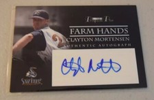 2007 TRISTAR Prospects Plus Farm Hands Authentic Clayton Mortensen #FH-CM Auto