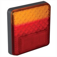 RüCkleuchte 12/24V 4 Funktionen 100X100Mm Led