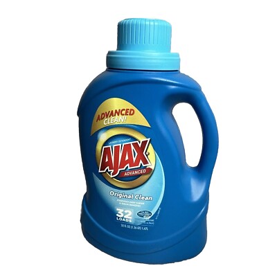 Ajax Advanced Original Clean Laundry Detergent 50 oz He Liquid NEW HTF