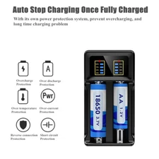 Smart Battery Charger for 3.7V Rechargeable Li-Ion 16340 26650 NiMH/NiCd AA AAA
