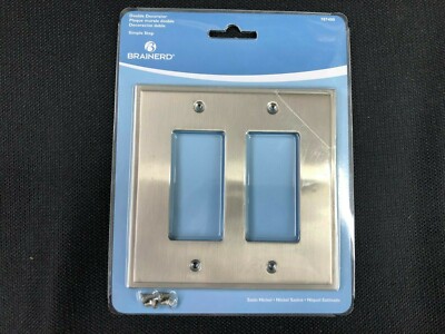 W35317-SN-U Brainerd Simple Steps 2-Gang Satin Nickel Double Decorator 787400