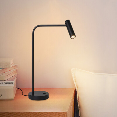 Luxury 3W LED Night Reading Lights Table Bedside Lamp Study Office Switch  Plug