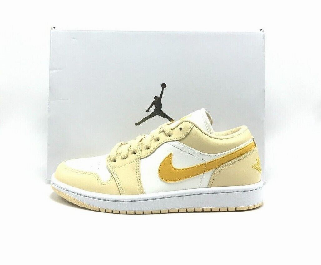 NEW* WOMEN Nike Air Jordan 1 Low Sail/Yellow (DC0774 170), Sz 7.0
