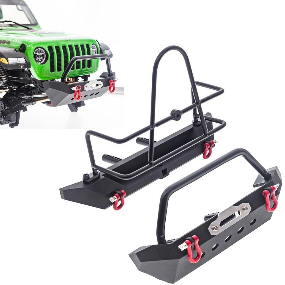 Metal Front Rear Bumper For 1/10 RC Axial SCX10 90046 SCX10 III AXI03007 Crawler - Image 2 of 4