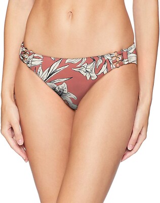 ROXY 168282 Women's Printed Softly Love Full Bikini Swimsuit Bottom Size S