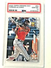 YORDAN ALVAREZ 2020 Topps Opening Day #63 RC PSA 10 Rookie Astros ROY Low POP!