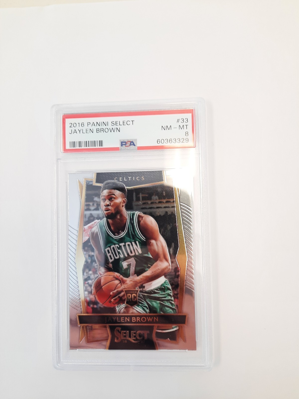 2016 PANINI SELECT #33 JAYLEN BROWN ROOKIE PSA 8 NM-MT