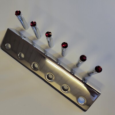 LOWRIDER HYDRAULICS SWITCH PLATE PANEL 6 HOLE CHROME +6 CHROME BRANDYWINE EXTEN