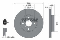 2X Textar 92077203 Bremsscheibe FüR Toyota