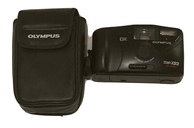 Olympus Trip XB3 Big Finder Black 34mm Lens Point &Shoot Film Camera+ Case