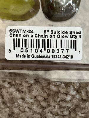 Big Bite Baits Suicide Shad 3.5" Swimbait - 5 Pack In 'Chicken On A Chain Glow' - For Swim Jigs & Weighted Hooks - View #5