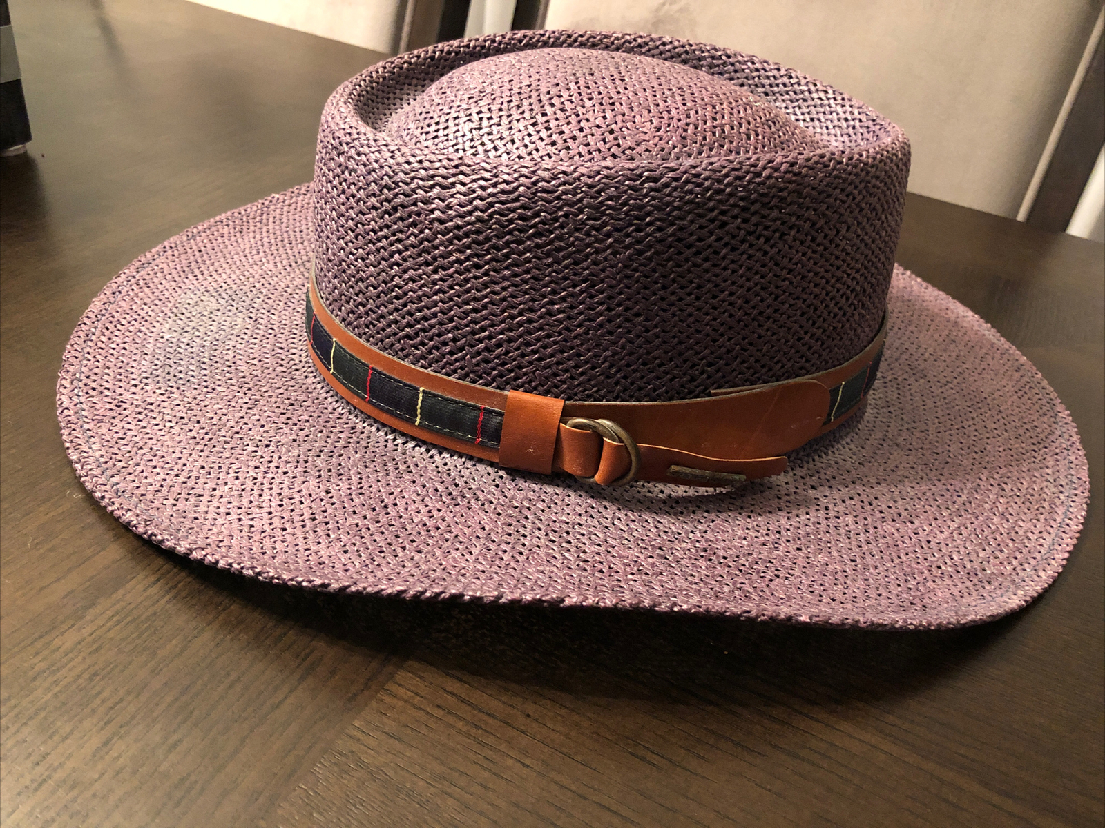 Purple Woven Stetson Hat Mens fedora style vintage Gem