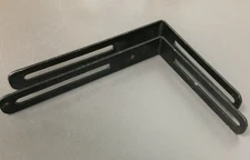 Pair of Sturdy Black Metal Angle Brackets, 7.5" x 5.5" x 1"
