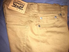 LEVIS 511 PRAIRIE SAND HARVEST GOLD TWILL JEANS Kids 27 X 27 PANTS