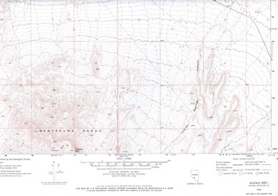 Alkali, Nevada 1970 Vintage USGS Topo Map 7.5 Quadrangle Topographic