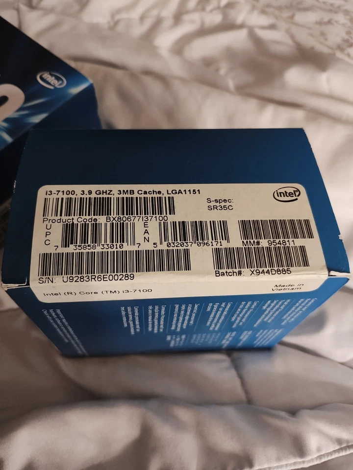 Nuevo en caja Procesador Intel Core i3-7100 SR35C 3,90 GHz LGA 1151 Socket H4 CPU de escritorio Foto 2 de 2