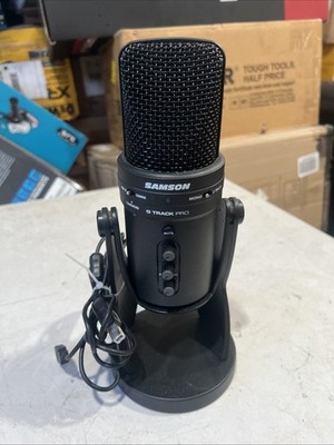 Samson G-Track Pro USB Microphone with Built-In Audio Interface | Black