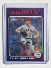 2024 Topps Heritage High Number Tyler Anderson #662 Angels Signed Auto