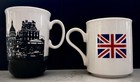 Vintage London Paris Skyline Mug Set EIT Price Kensington Souvenir Coffee Cups — photo 2