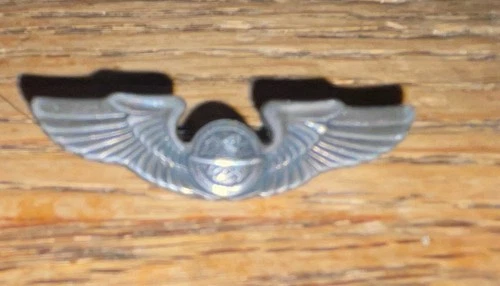 VINTAGE WW2 WWII ARMY MILITARY AIR FORCE AIR NAVIGATOR STERLING SILVER PIN 1.5"