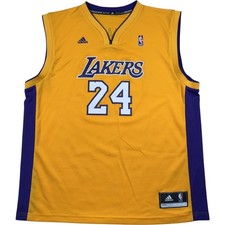 Adidas Los Angeles LA Lakers NBA Trikot Herren XL Bryant #24 gelb 2014 Shirt