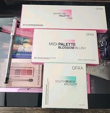 Ofra Cosmetics 4 Piece FULL SZ Makeup SET New Luxe Palette Blossom Blush Bronzer