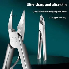 Professional Thick Nail Clipper with Stainless Steel Body Nail Care Tool for Rem