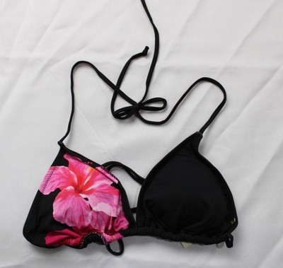 Kaiami Women's Paradise Triangle Bikini Top JK5 Black/Pink Size AU 8 (US 4) NWT