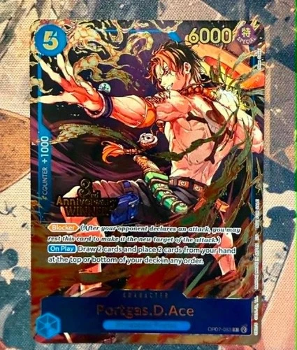 Portgas.D.Ace (3rd Anniversary Winner) OP07-053 One Piece Promo NM