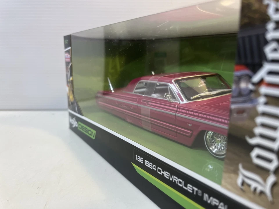 Chevy Impala 1964 modelo de coche diecast: escala 1/26, nuevo en caja de Maisto Foto 3 de 4