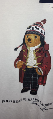 Polo by Ralph Lauren Men's Teddy Bear T-Shirt Graphic White Sz XLT +  POLOSOCKS