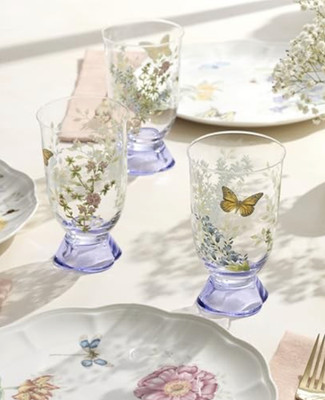 Lenox 897832 Butterfly Meadow Herbs Short Tumblers, Set Of 3