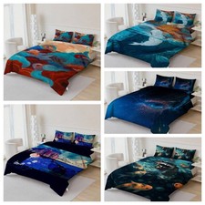 3D Mountain Sea Fish Watercolor Quilt Cover Duvet Cover Comforter set