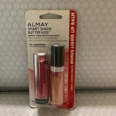Almay Smart Shade Butter Kiss Lipstick Berry- Light/medium, Lip Balm Blooming 