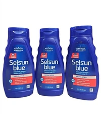 3 Pack Selsun Blue Medicated Antidandruff Shampoo Maximum Strength 11 fl. oz.