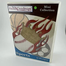 Anita Goodesign Sports Embroidery Machine Design CD  45 Designs