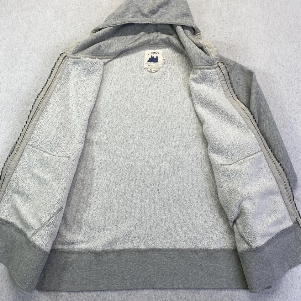 Sudadera J Crew Para Hombre Grande Gris De Colección Polar Cremallera Completa Sudadera con Capucha Chaqueta Informal Foto 3 de 4