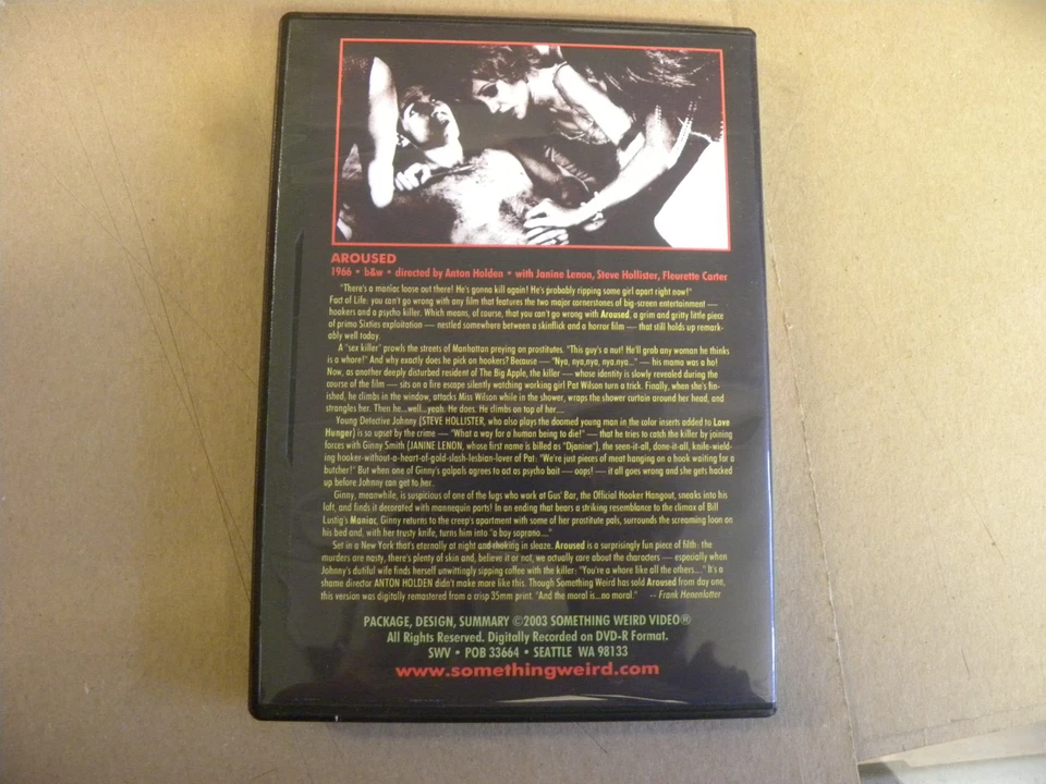 Something Weird 2003 AROUSED DVD-R NM - Image 4 of 4