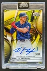 2025 Topps Chrome Black Wyatt Langford Auto Gold Mini-Diamond Refractor #24/50
